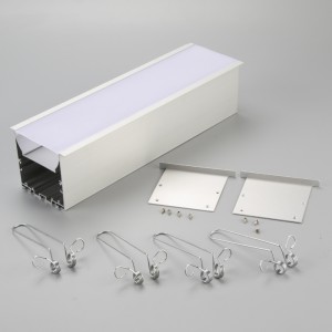 Perfil de alumínio largo anodizado claro para tira de LED