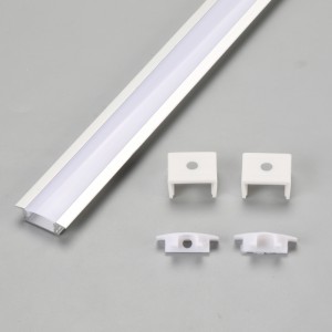 Perfil de canal de alumínio linear de tira LED embutida
