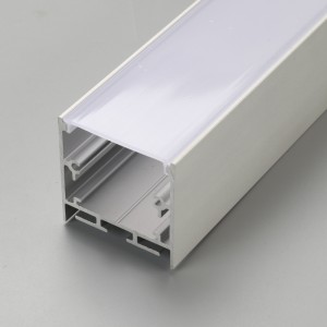 Perfil de alumínio prateado para iluminação de quadro de tira LED